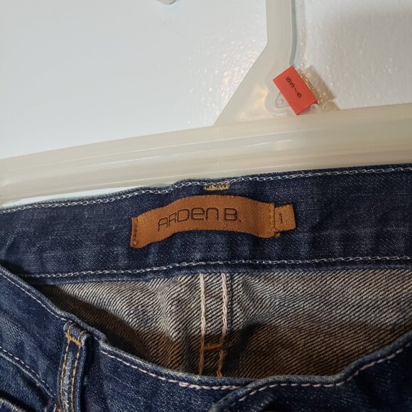 Arden B. Size 1 Women's Jeans Straight Leg Retro Faded Dark Destroy - Picture 3 of 4